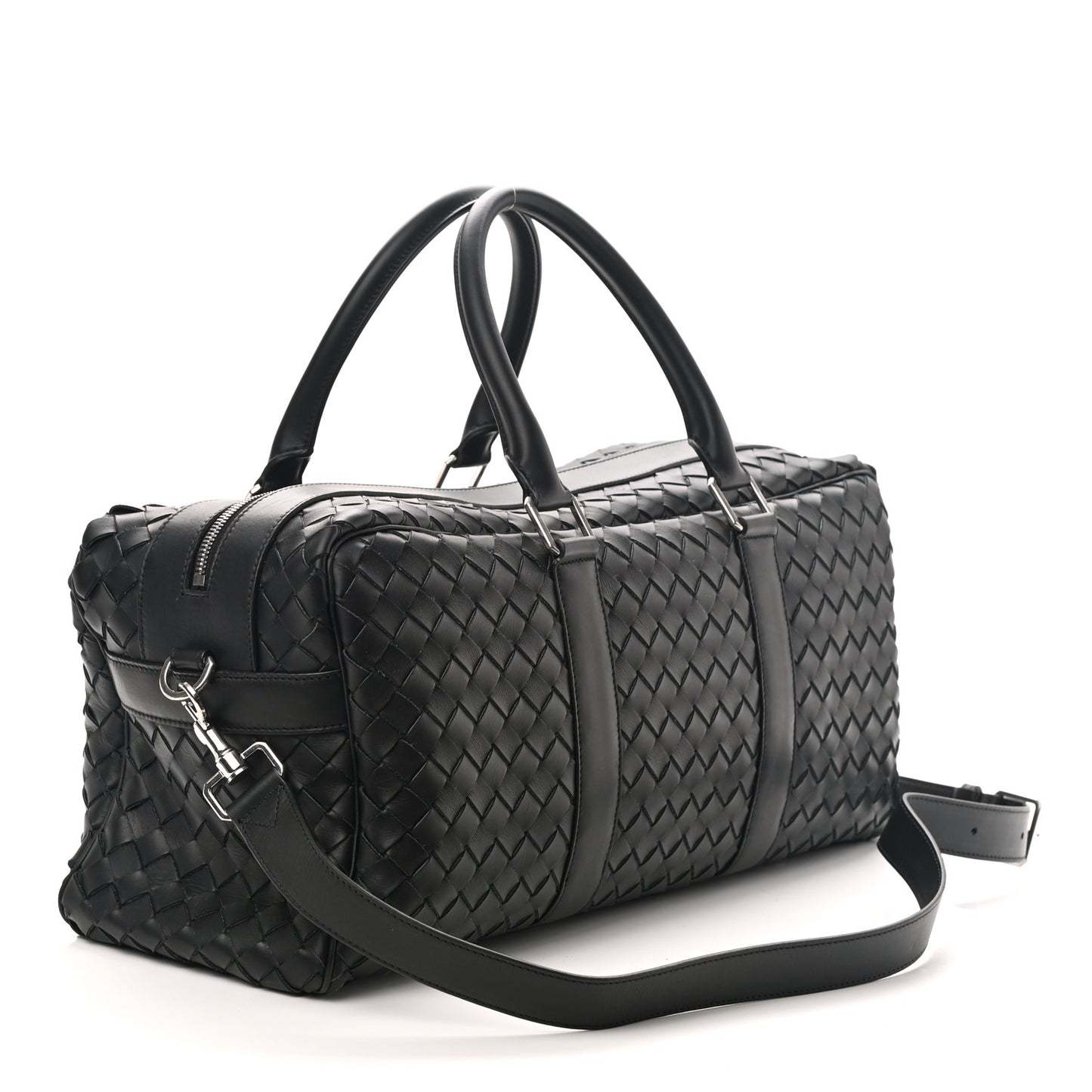 Nappa Intrecciato Gym Bag Black