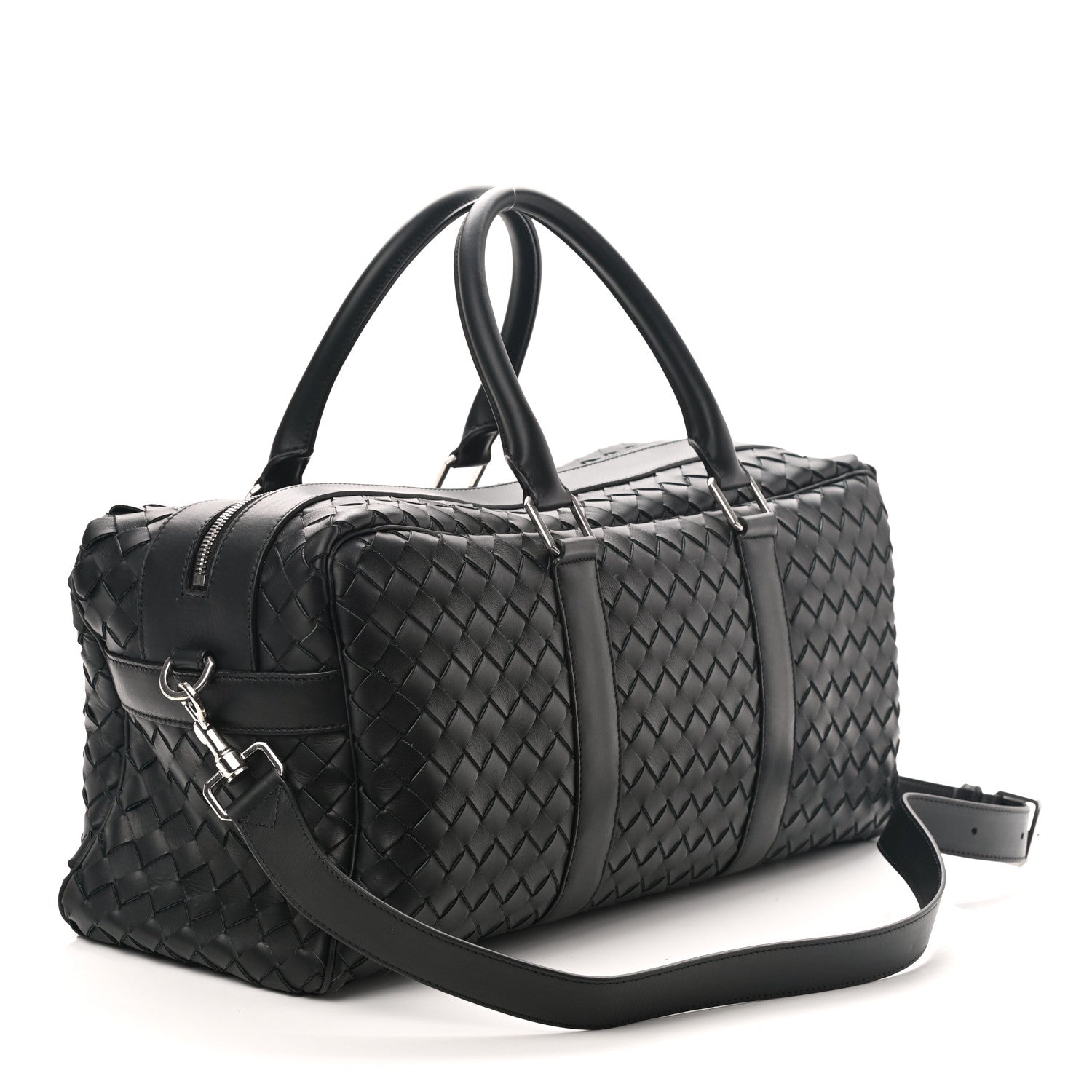 Bottega Veneta Nappa Intrecciato Gym Bag Black 2 of 8