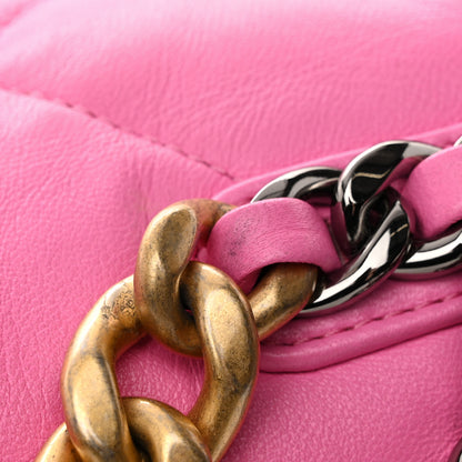 Chanel Lambskin Quilted Medium Chanel 19 Flap Pink 16 of 20