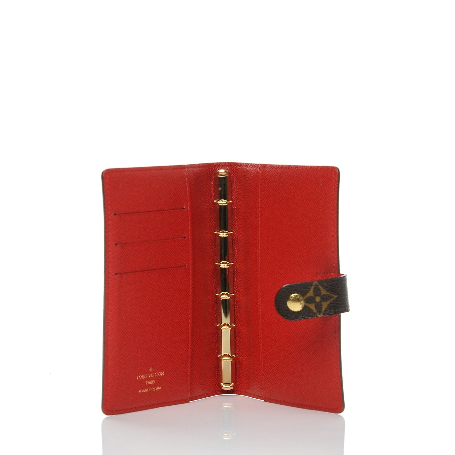 Louis Vuitton Monogram Groom Small Ring Agenda Cover Red 5 of 7