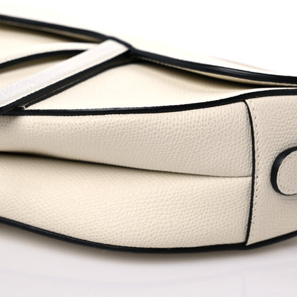 Christian Dior Grained Calfskin Saddle Bag White 9 of 13