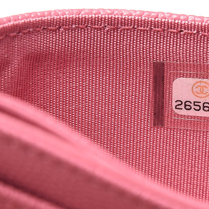 Chanel Caviar Timeless CC Card Holder Pink 8 of 9