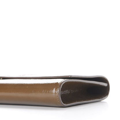 Saint Laurent Textured Patent Calfskin Large Belle De Jour Clutch Tobacco 6 of 8