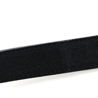 Saint Laurent Suede Calfskin Monogram Square Buckle Belt 75 30 Black 6 of 6