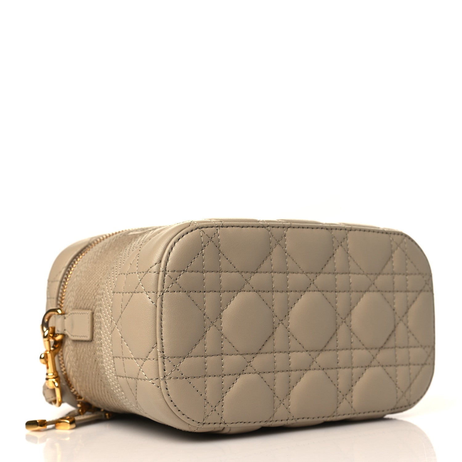 Christian Dior Lambskin Cannage Small Diortravel Vanity Case Light Beige 4 of 9