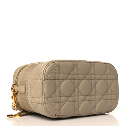 Christian Dior Lambskin Cannage Small Diortravel Vanity Case Light Beige 4 of 9
