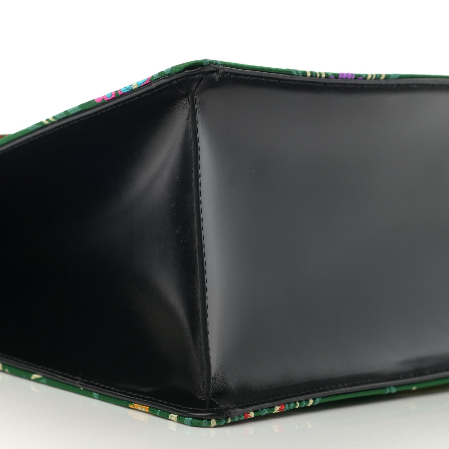Jacquard Floral Medium Sylvie Top Handle Bag Green Multicolor Black