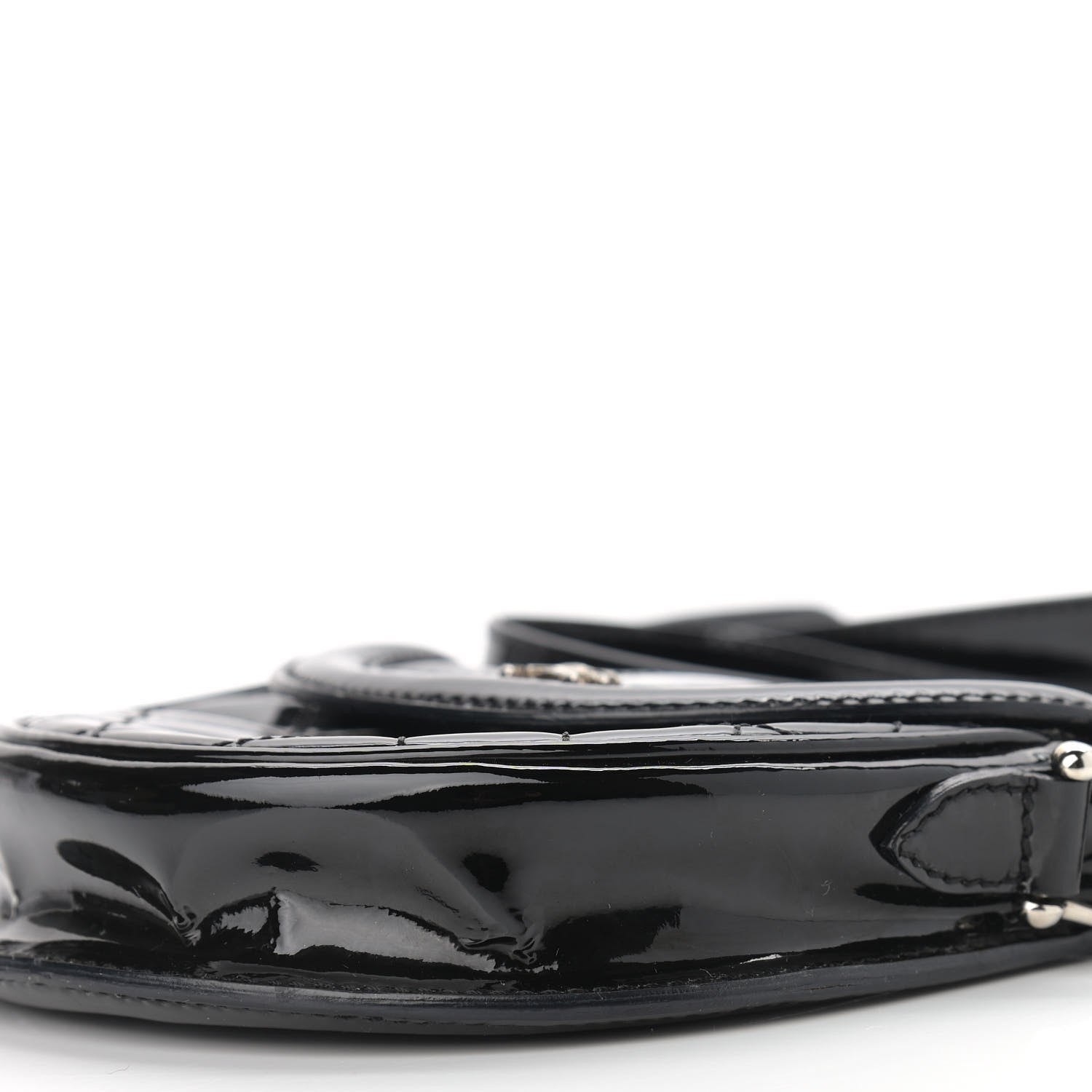 Burberry Patent Calfskin Quilted Mini Crossbody Bag Black 10 of 14