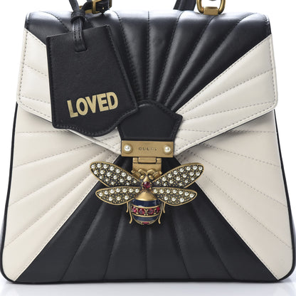 Gucci Calfskin Bamboo Trapuntata Queen Margaret Backpack Mystic White Black 7 of 9