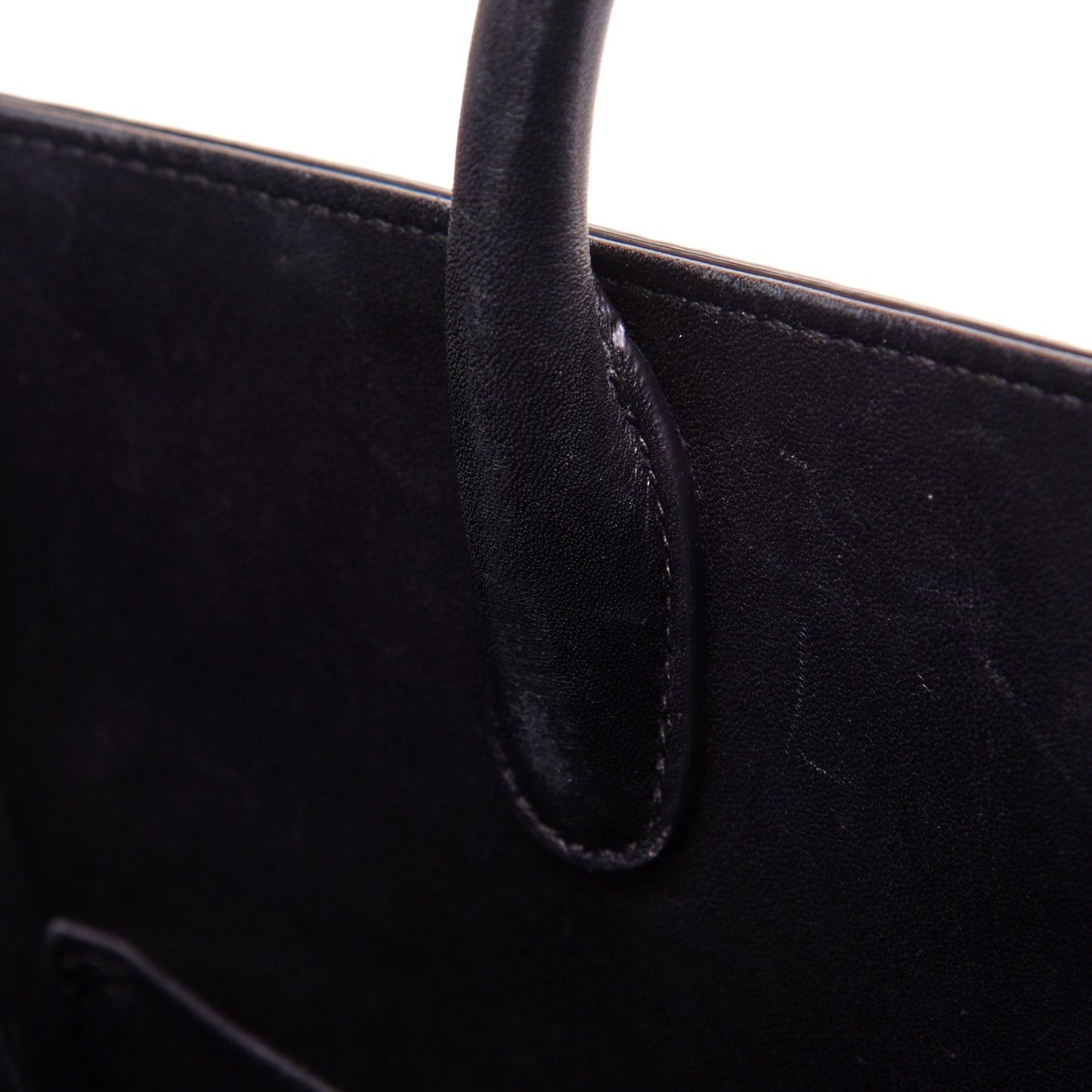 Grained Calfskin Large Diorever Flap Black