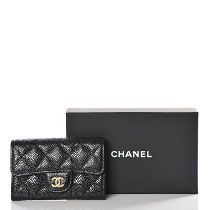 Chanel Caviar Quilted Flap Card Holder Black 11 of 11