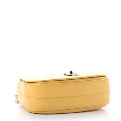Chanel Calfskin Stitched Ring My Bag Flap Crossbody Bag Yellow 4 of 8