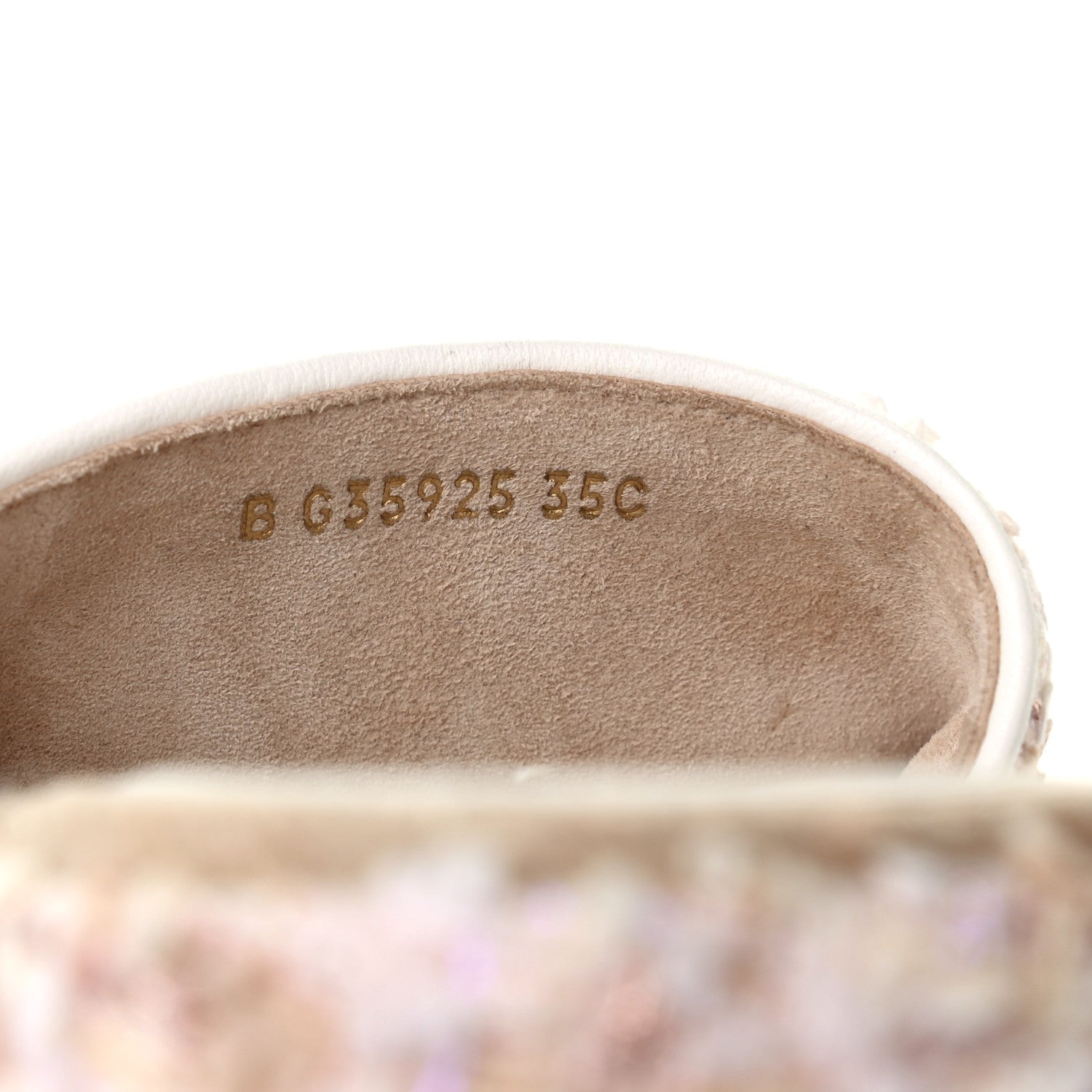 Chanel Tweed CC Platform Mule Sandal 35 Beige Pink 8 of 8
