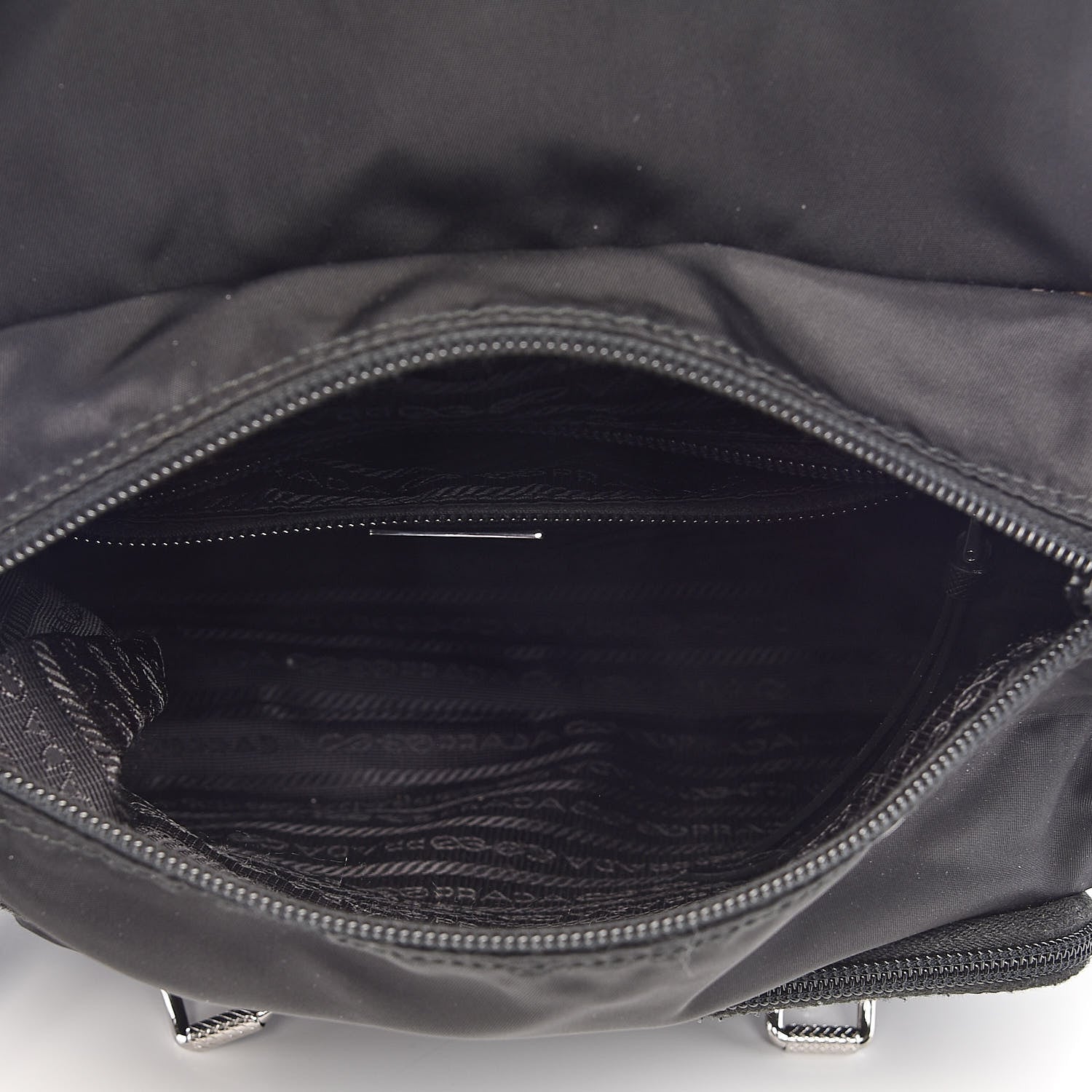 Prada Nylon New Vela Studded Messenger Black Astrale 5 of 11