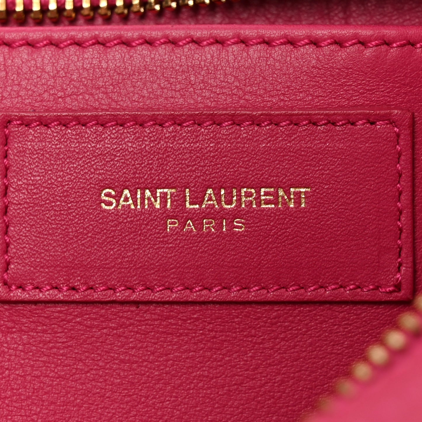 Calfskin Small Classic Y Cabas Fuchsia