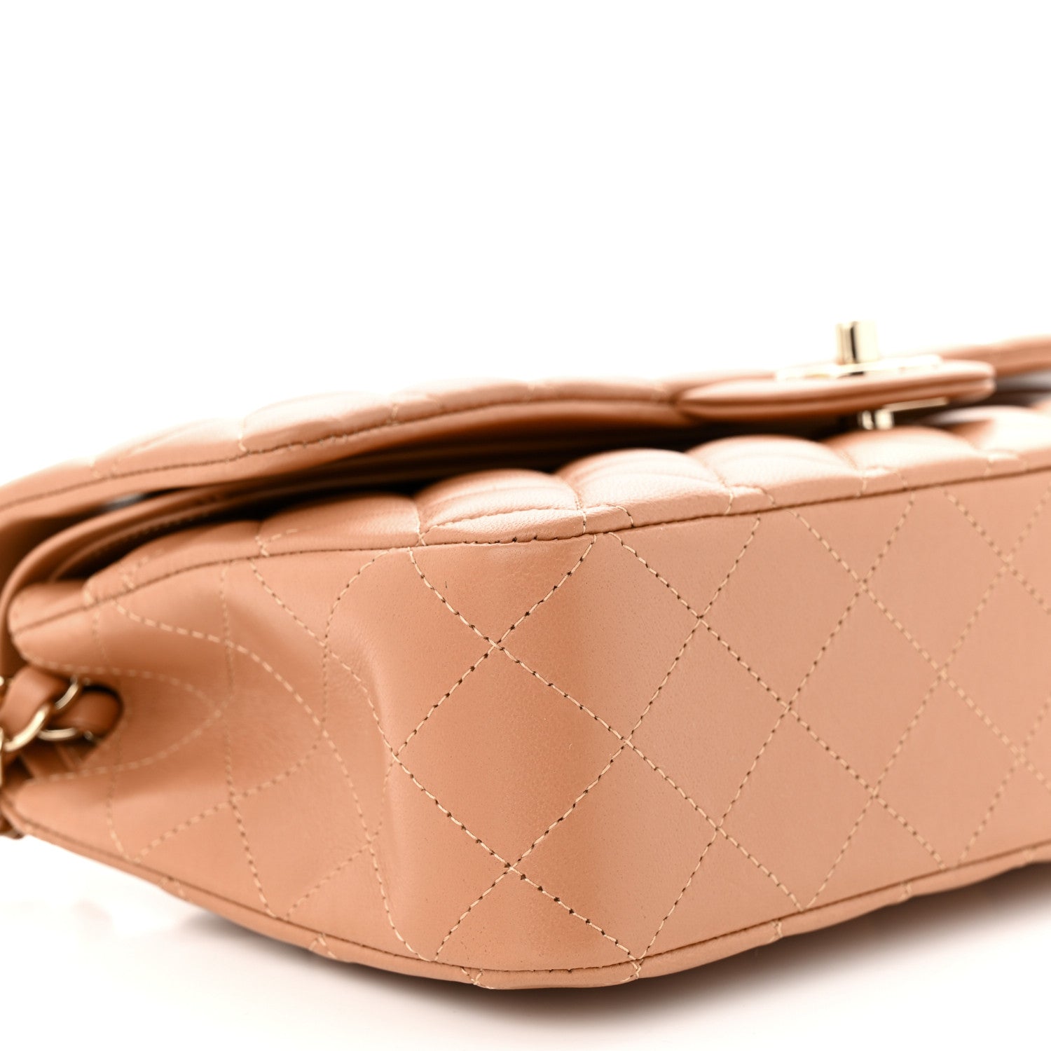 Chanel Lambskin Quilted Medium Double Flap Brown 9 of 11