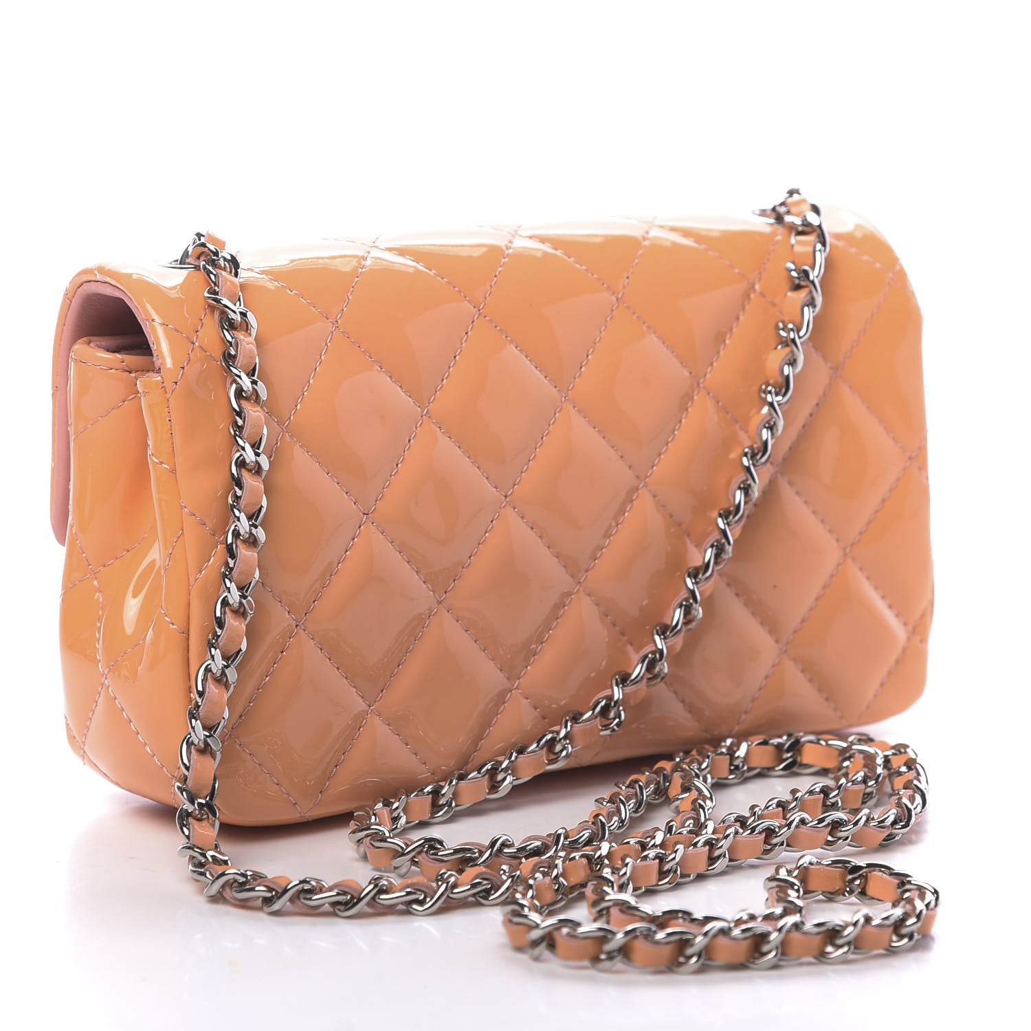 Chanel Patent Calfskin Quilted Extra Mini Flap Pink 3 of 13