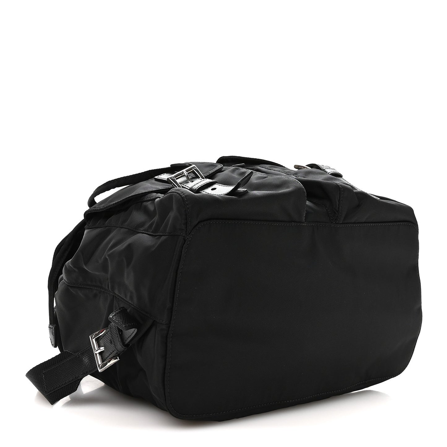 Tessuto Nylon Saffiano Medium Backpack Black