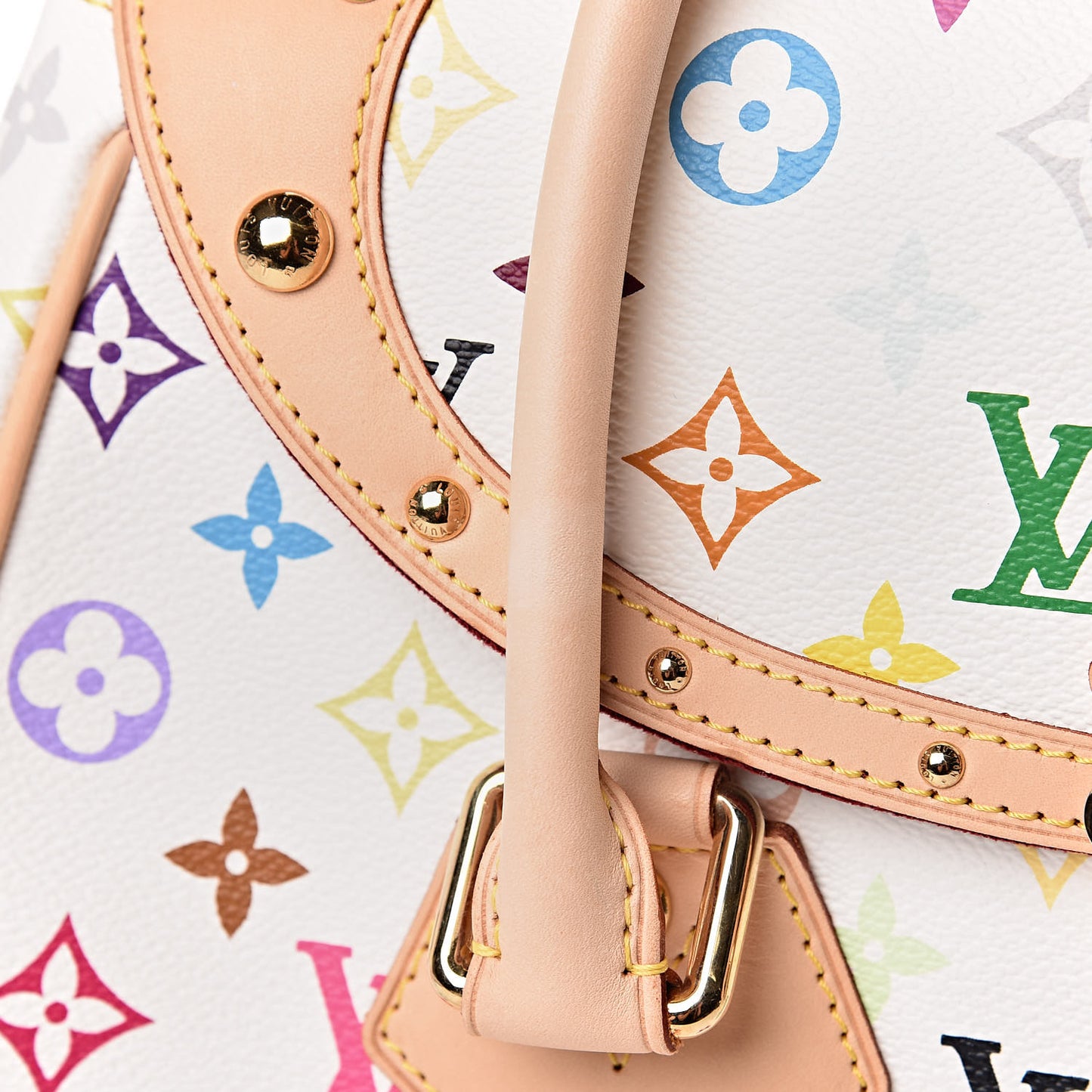 Monogram Multicolor Beverly GM White