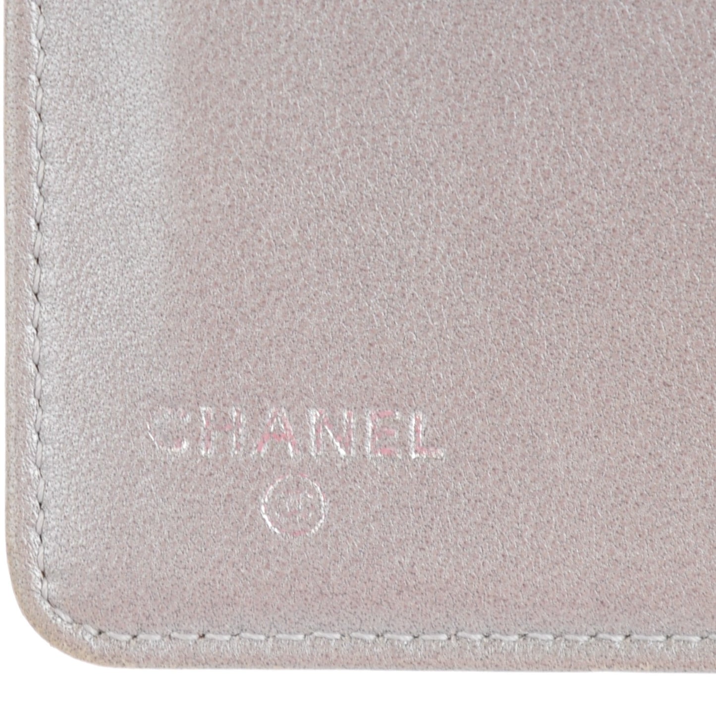 Lambskin Camellia Embossed Yen Wallet Black