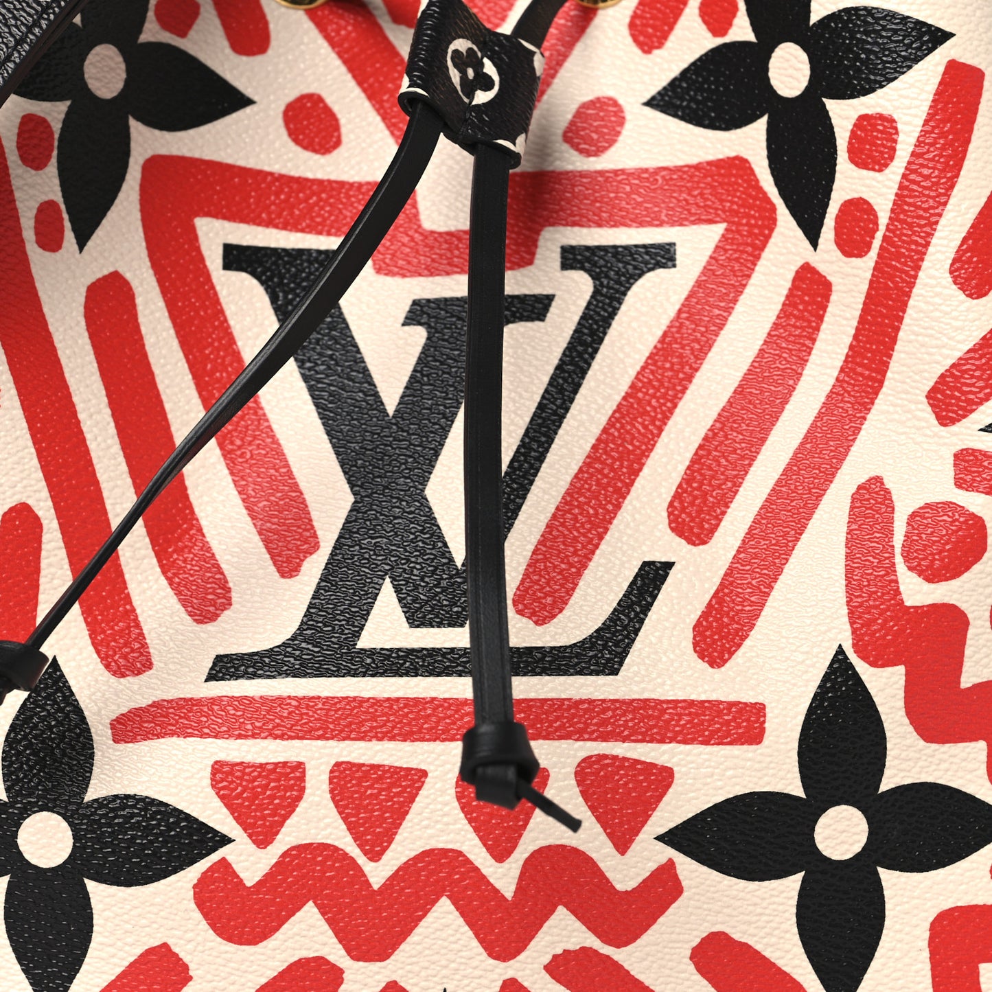 Monogram Giant Crafty NeoNoe MM Creme Rouge Black