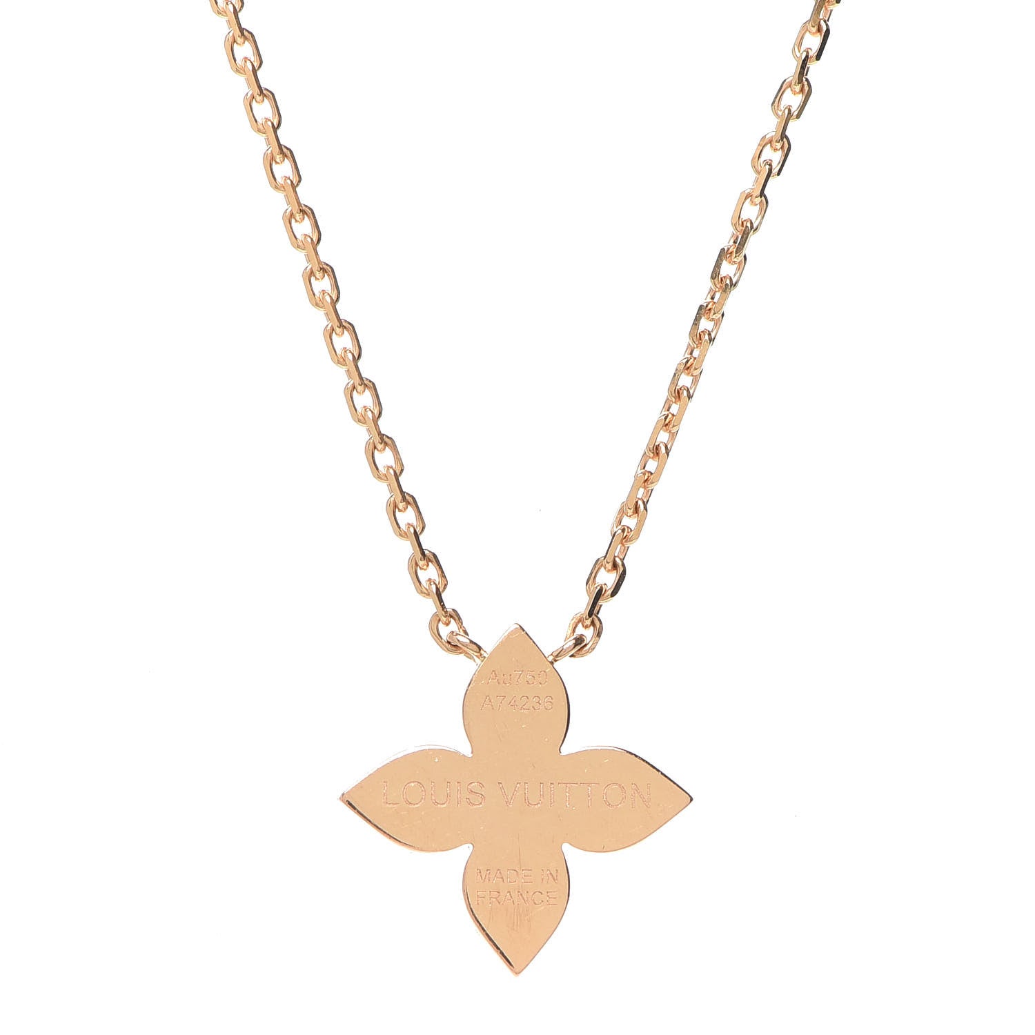 Louis Vuitton 18K Pink Gold Diamond Star Blossom Pendant Necklace 5 of 5