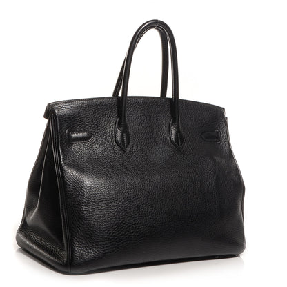Hermes Taurillon Clemence Birkin 35 Black 3 of 10