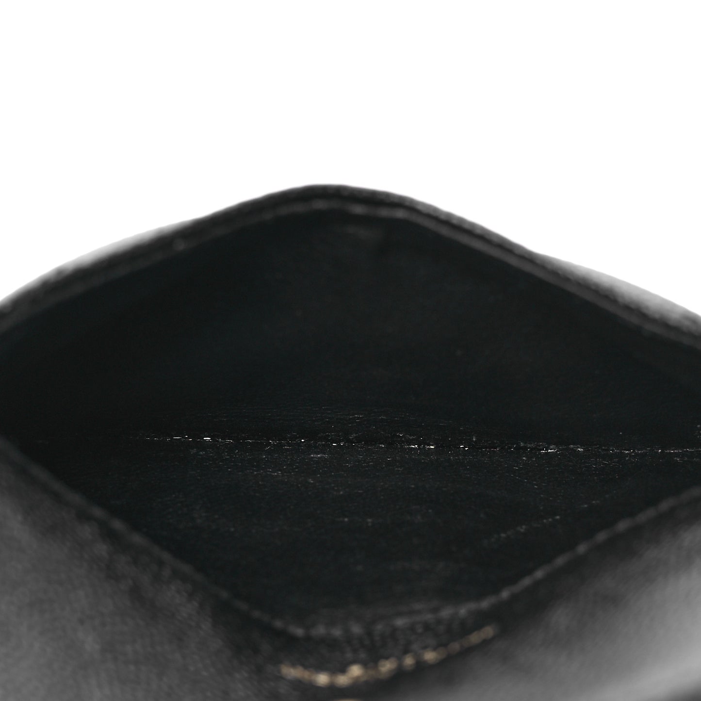 Grain De Poudre Matelasse Chevron Monogram Compact Wallet Black