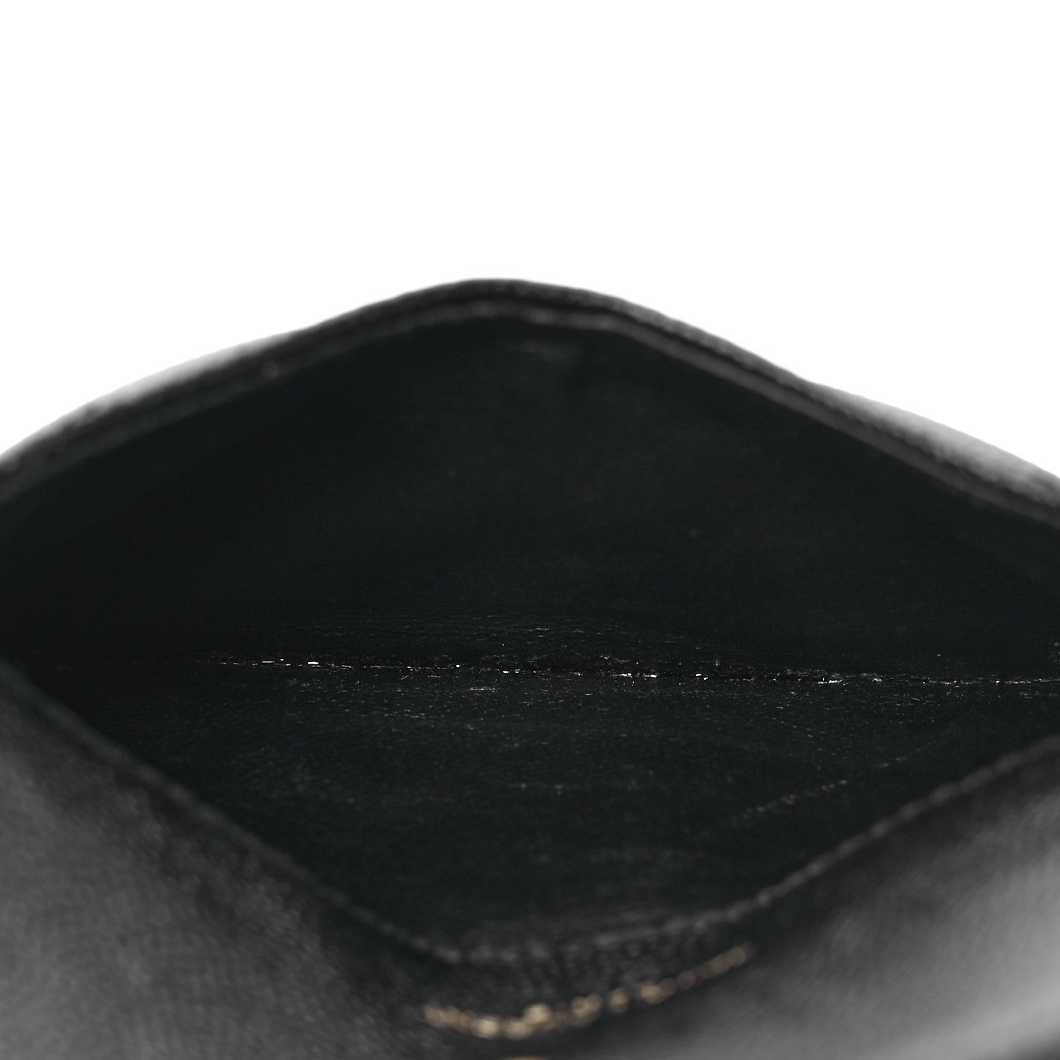 Saint Laurent Grain De Poudre Matelasse Chevron Monogram Compact Wallet Black 6 of 10
