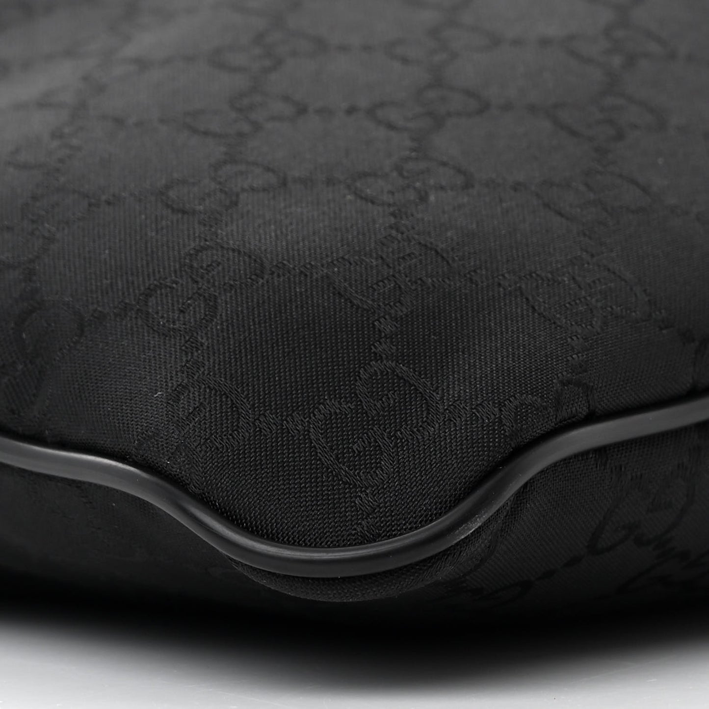 Nylon Monogram Medium Flat Messenger Bag Black