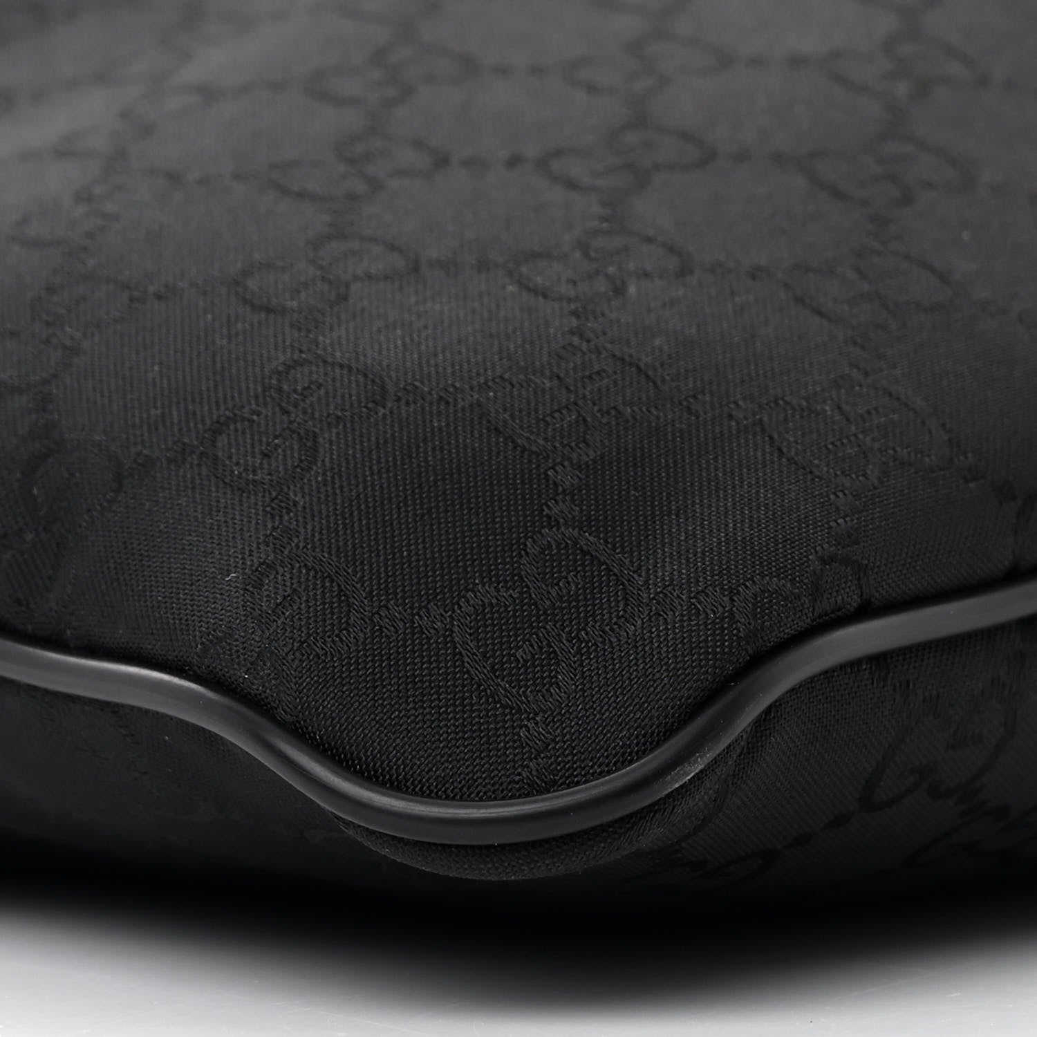 Gucci Nylon Monogram Medium Flat Messenger Bag Black 9 of 10