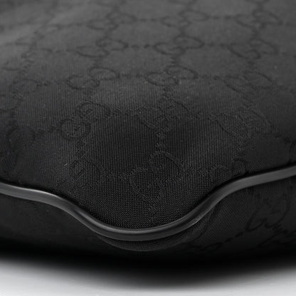 Gucci Nylon Monogram Medium Flat Messenger Bag Black 9 of 10