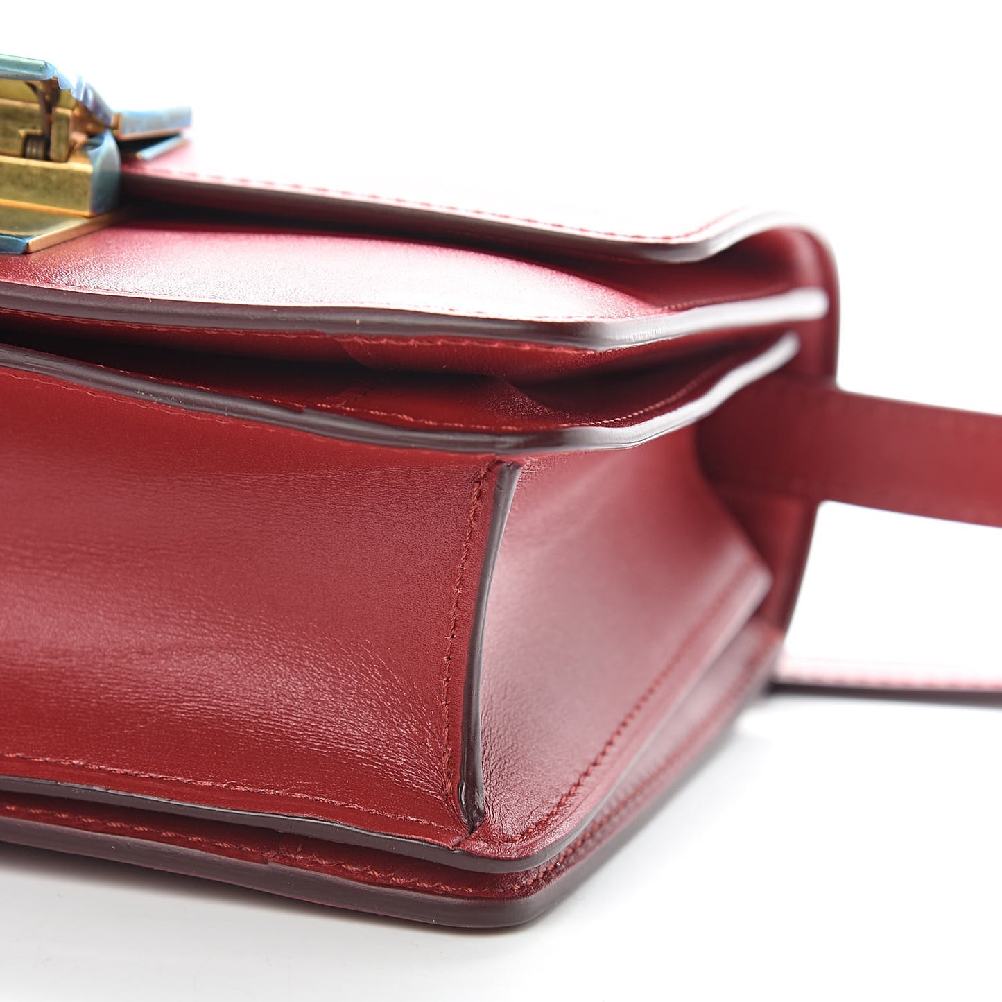 Smooth Calfskin Small Classic Box Flap Bag Red