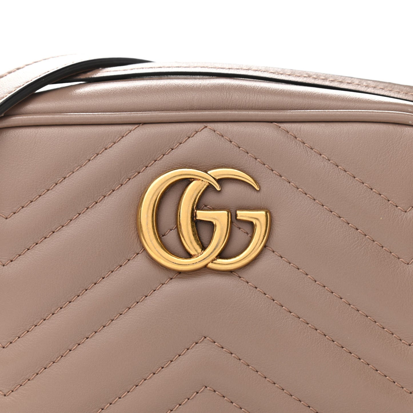 Calfskin Matelasse Mini GG Marmont Chain Shoulder Bag Porcelain Rose