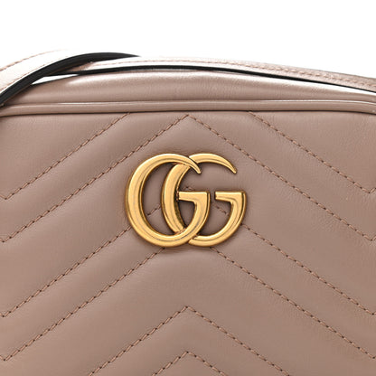 Gucci Calfskin Matelasse Mini GG Marmont Chain Shoulder Bag Porcelain Rose 9 of 15