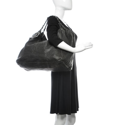 Chanel Distressed Caviar XL Coco Cabas Black 2 of 18