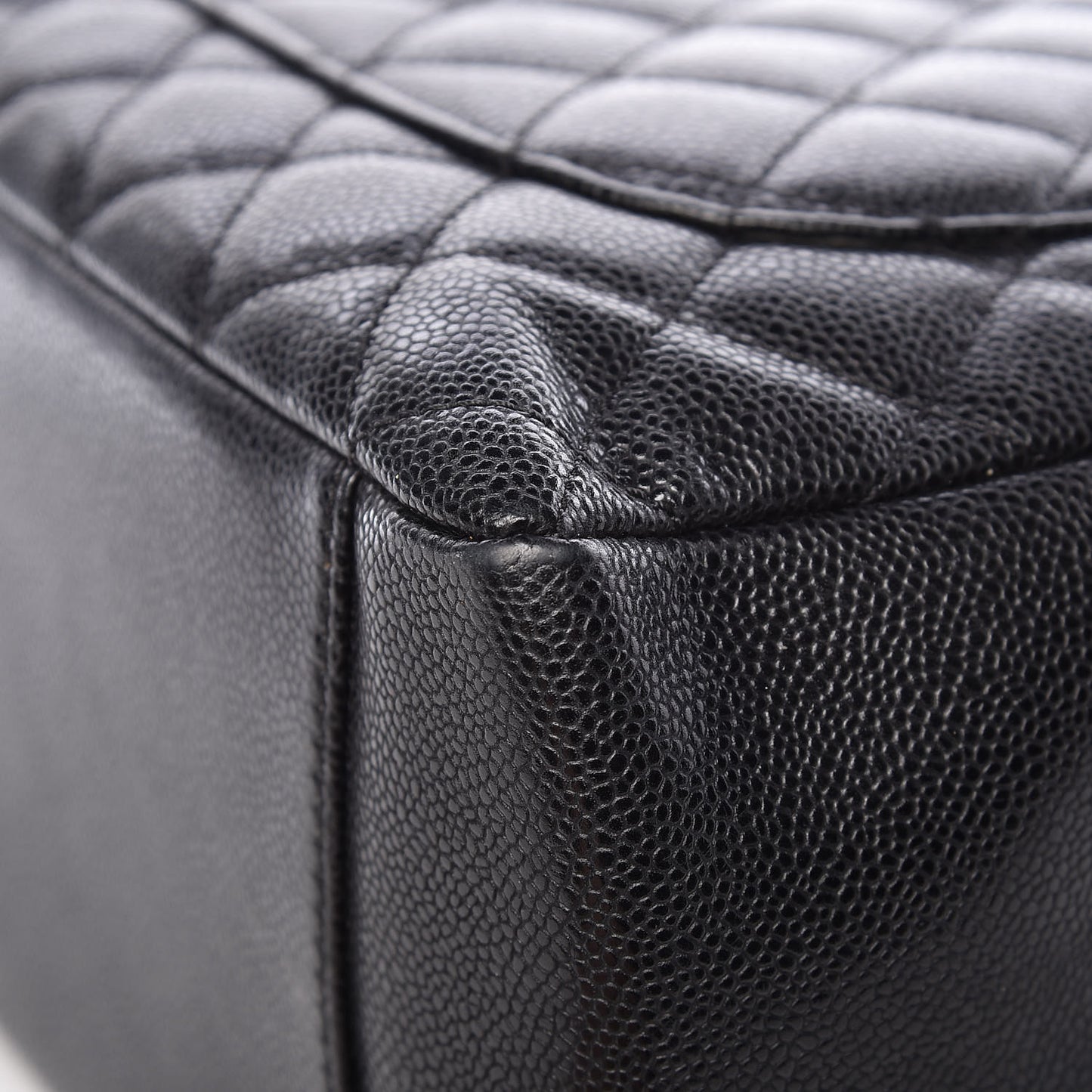 Caviar Quilted Grand Shopping Tote GST Black