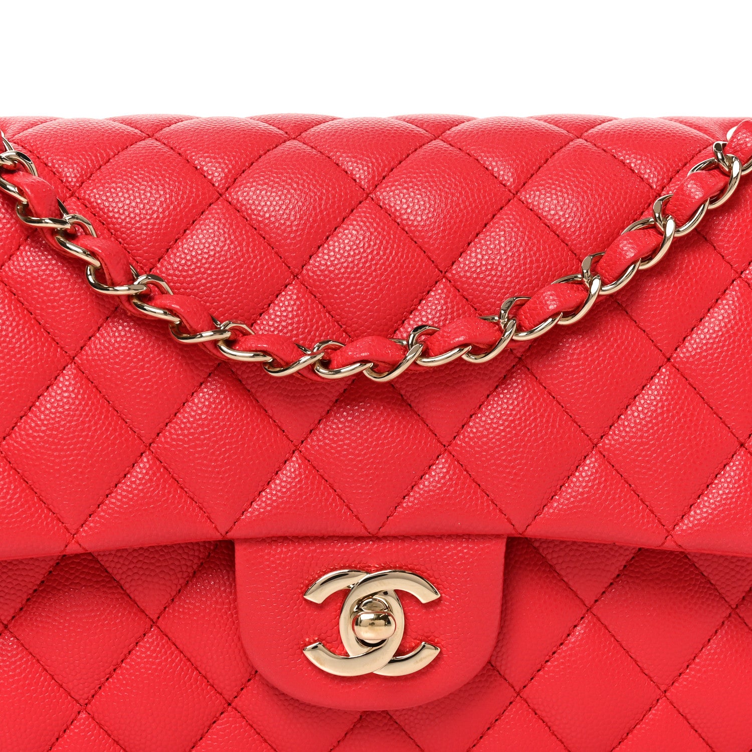 Chanel Caviar Quilted Medium Double Flap Red 8 of 11