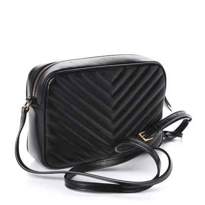 Saint Laurent Calfskin Matelasse Monogram Lou Camera Bag Black 3 of 10
