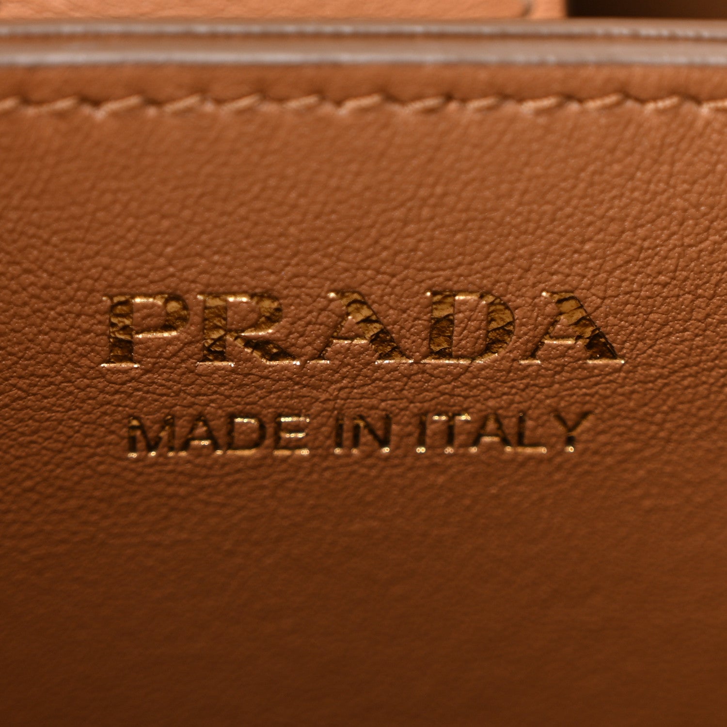 Prada Soft Grained Secchiello Bucket Bag Caramel 6 of 10