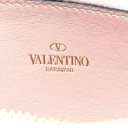 Valentino Garavani Calfskin Rockstud Zip Around Wallet Poudre 6 of 8