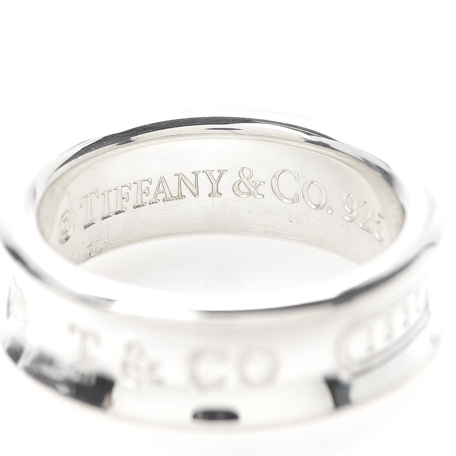 Tiffany Sterling Silver 1837 Band Ring 54 7 4 of 4