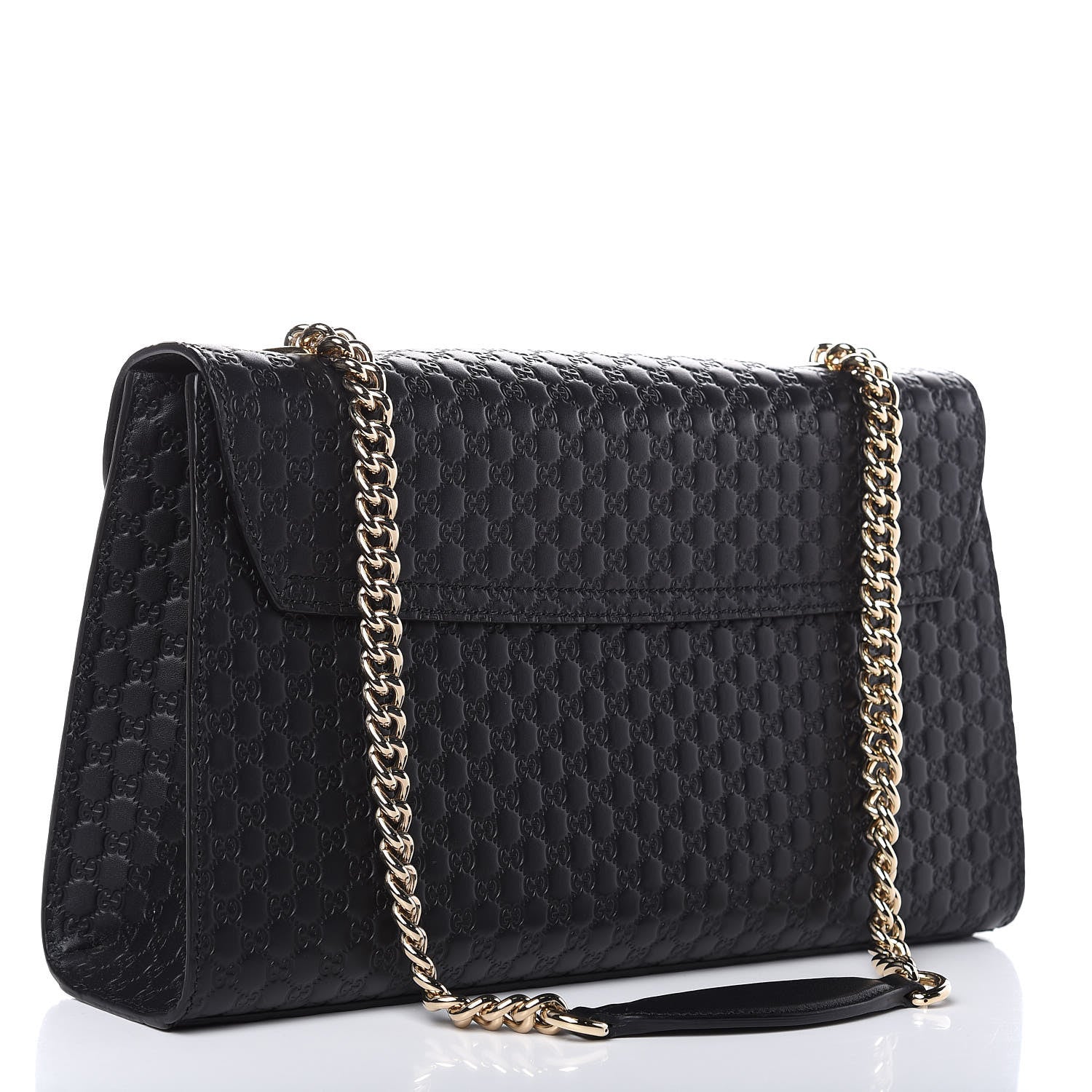 Gucci Microguccissima Medium Emily Chain Shoulder Bag Black 3 of 11
