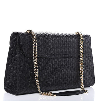 Gucci Microguccissima Medium Emily Chain Shoulder Bag Black 3 of 11
