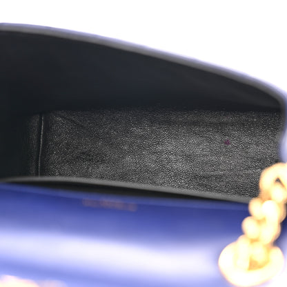 Saint Laurent Lambskin Matelasse Monogram Medium Vicky Chain Bag Blue 5 of 7