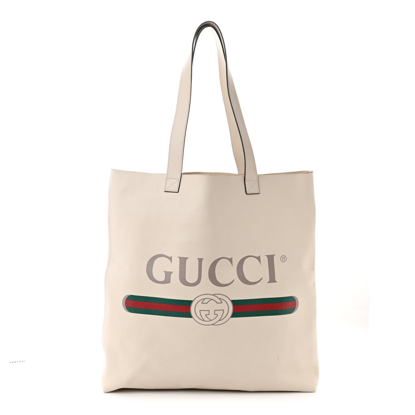 Calfskin Mens Logo Tote White