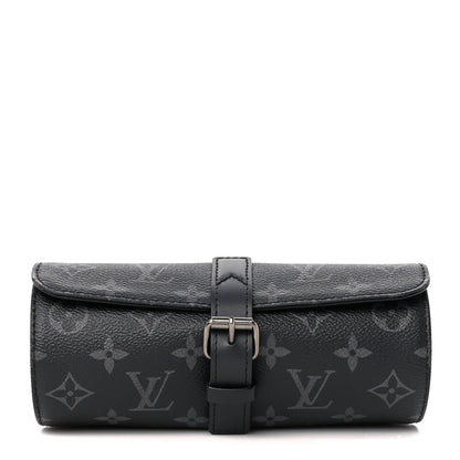 Louis Vuitton Monogram Eclipse 3 Watch Travel Case 1 of 10