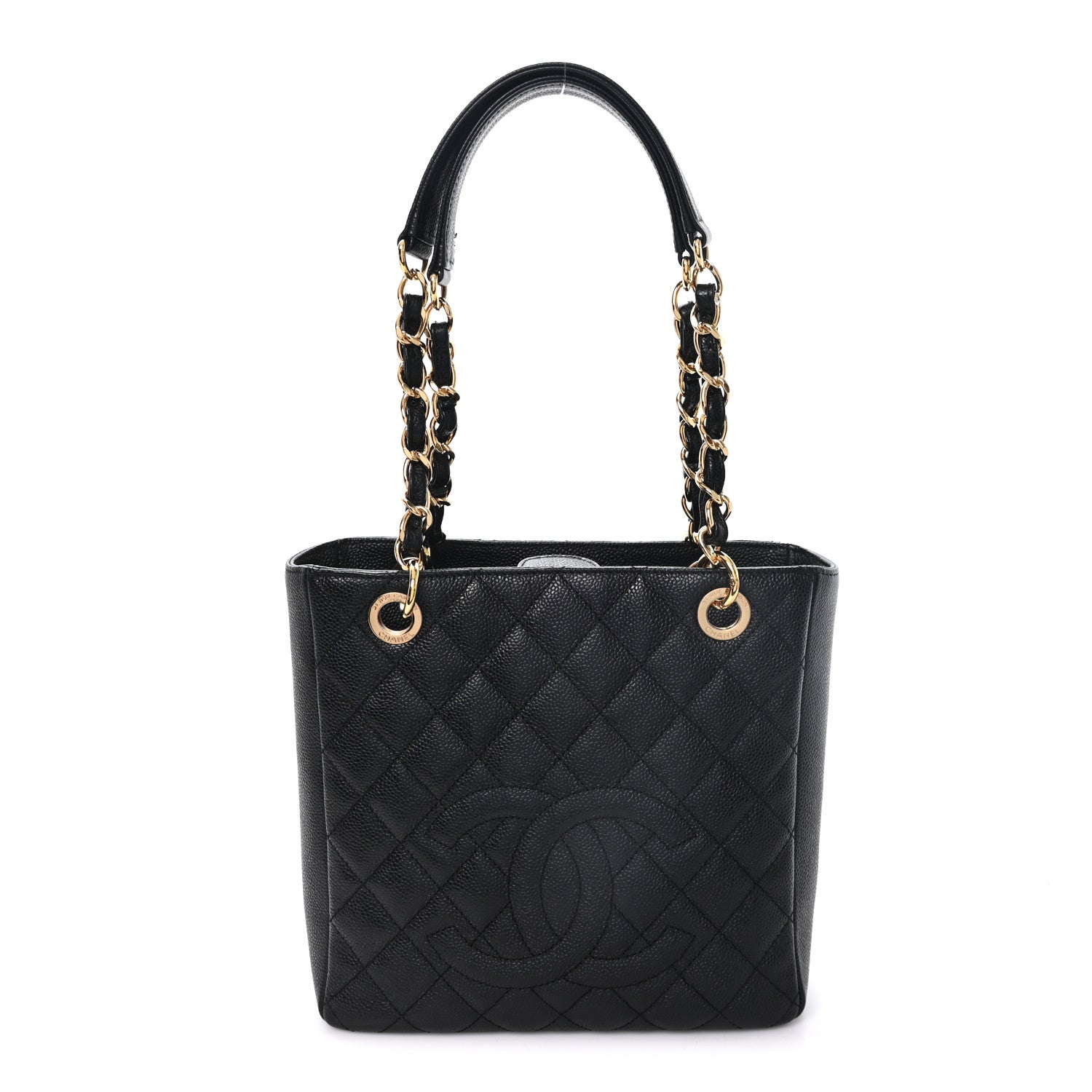 Chanel Caviar Quilted Petit Shopping Tote PST Black 1 of 10