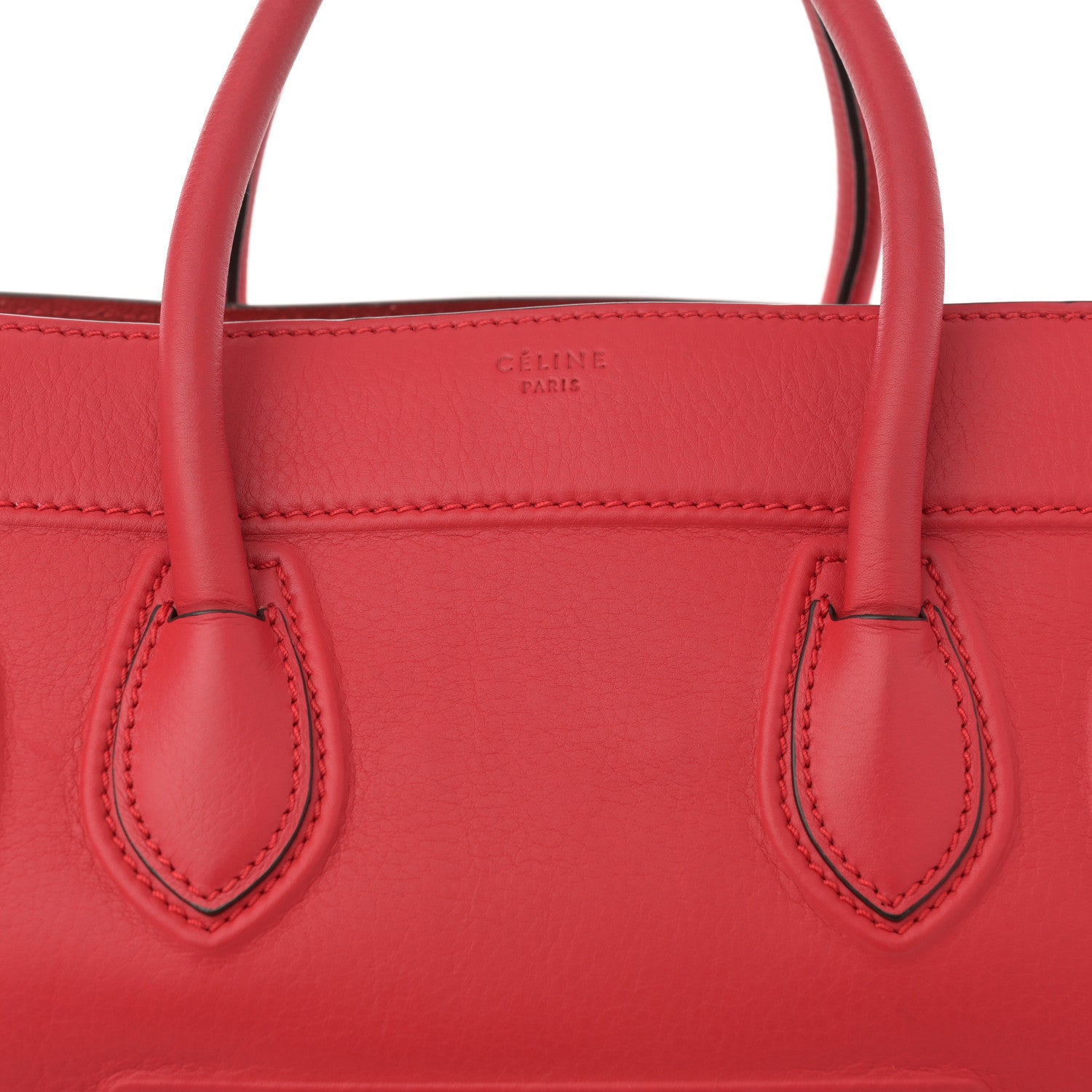 Celine Grained Baby Calfskin Medium Phantom Luggage Vermillion 8 of 11