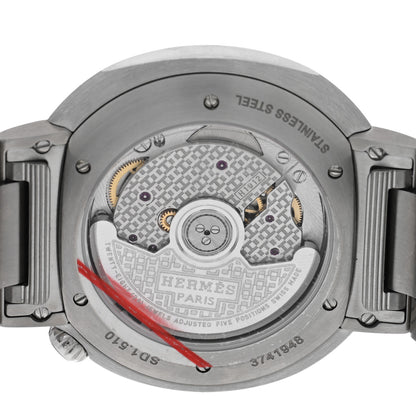 Hermes Stainless Steel 36mm Cut Automatic Watch 4 of 5